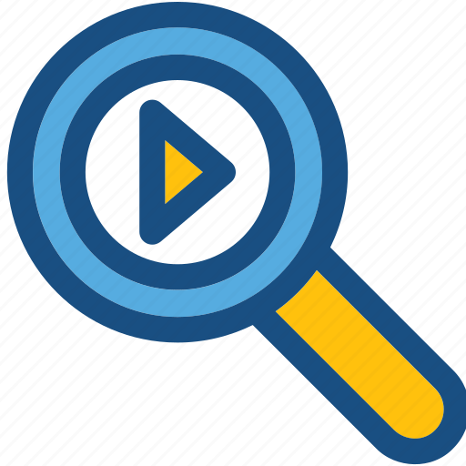 Magnifier, multimedia, search video, seo, video marketing icon - Download on Iconfinder