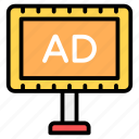 ad board, advertisement, advertisement board, billboard, board, hoarding, roadboard