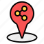 geolocation, location, location pointer, map pin, navigation, share 