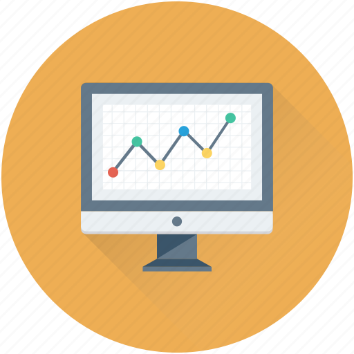 Analytics, line graph, monitor, online graph, statistics icon - Download on Iconfinder
