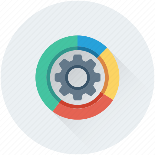 Analytics, cog, cogwheel, data management, pie chart icon - Download on Iconfinder