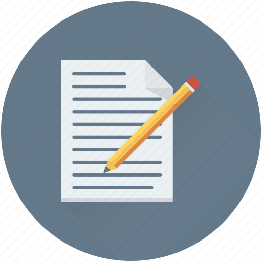 Editor, paper, pencil, script writing, writing article icon - Download on Iconfinder