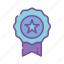 badge, favorite, like, medal, star 