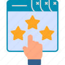 ranking, rating, review, feedback, stars, hand, icon