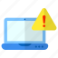 warning, laptop, devices, alert, notification, hazard, virus, malware, security 