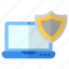 antivirus, shield, laptop, computer, guard, security, safety, data, internet 