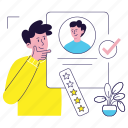 seller profile, review and 