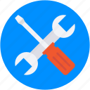 garage tools, repair tools, screwdriver, settings, spanner