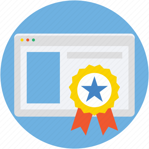 Certified web, seo, web promotion, web ranking, web rating icon - Download on Iconfinder
