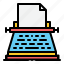 typewriter, miscellaneous, news, report, journalist, writing, tool, draft, content 