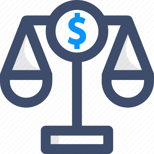 Balance, balance scale, dollar, finance, scale icon - Download on Iconfinder