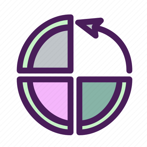 Arrow, chart, circle, part, pie icon - Download on Iconfinder
