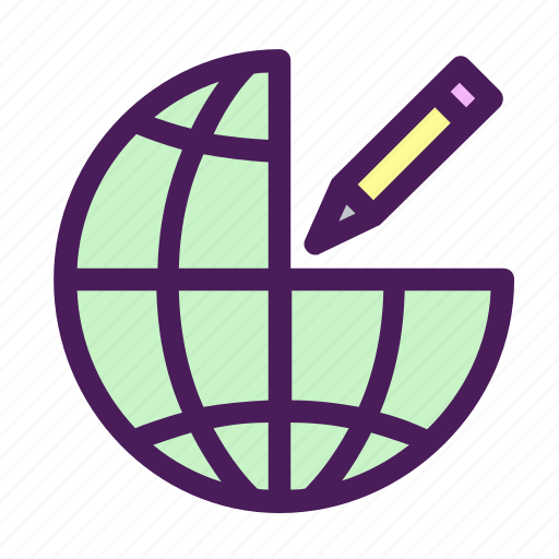 Edit, file, globe, internet, world icon - Download on Iconfinder