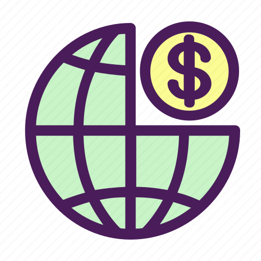 Dollar, globe, money, payment, world icon - Download on Iconfinder