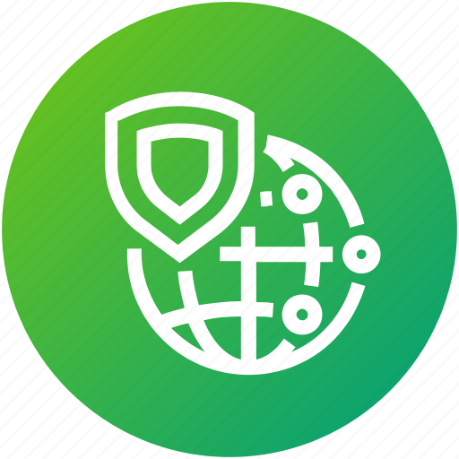 Development, protection, seo, shield, world icon - Download on Iconfinder