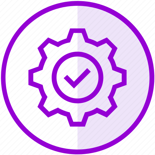 Check, cogwheel, gear, seo, successfully, tick icon - Download on Iconfinder