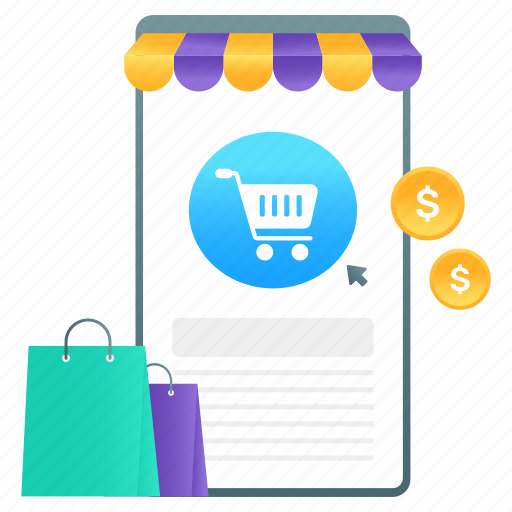 Ecommerce, shopping app, mobile app, online buying, mcommerce icon - Download on Iconfinder