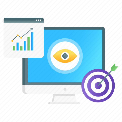 Seo, monitoring, target market, seo monitoring, seo goal, business objective, seo target icon - Download on Iconfinder