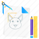 sketching, drawing, rabbit sketch, paper sketch, animal drawing