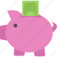 money, money box, pig, savings 