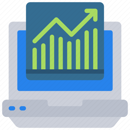Graph, laptop, linegraph, seo, traffic, website icon - Download on Iconfinder