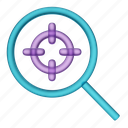search, target, render, magnifying glass, zoom, goal, aim, bullseye