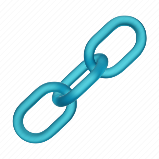 Chain, connect, link, render, anchor, glass 3D illustration - Download on Iconfinder
