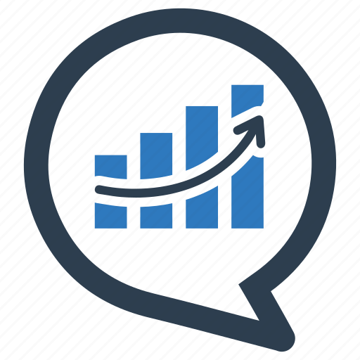 Analysis, analytics, diagram, growth, message bubble, report, statistics icon - Download on Iconfinder