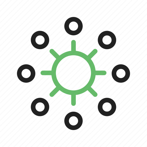 Box, business, digital marketing, gear, lines, signals, spikes icon - Download on Iconfinder
