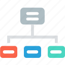chart, connection, diagram, link, network, server, sitemap