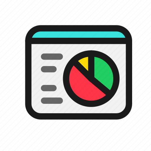 Dashboard, reports, statistics, analytics, website, chart, pie icon - Download on Iconfinder