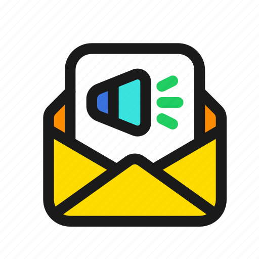 Email, marketing, subscription, internet, advertisement, message, megaphone icon - Download on Iconfinder