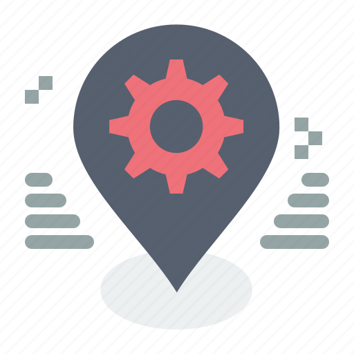 Gear, gps, map, pin, setting icon - Download on Iconfinder
