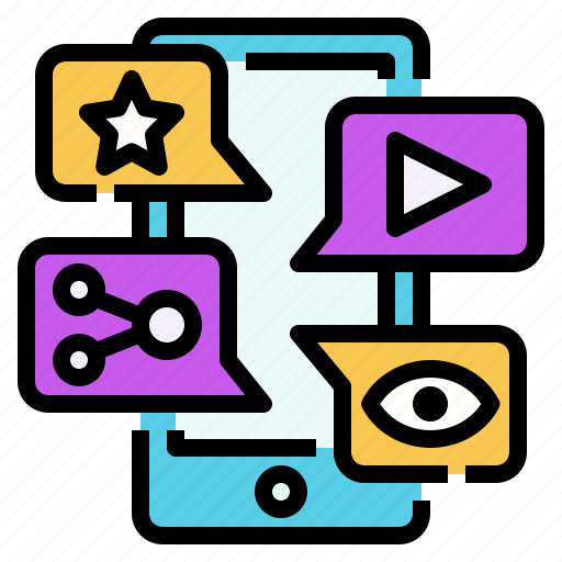 Content, live, promote, rating, share, strategy, video icon - Download on Iconfinder