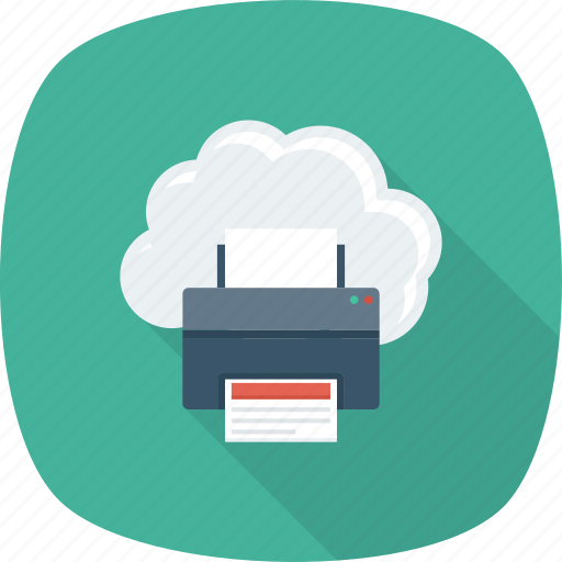 Cloud, facsimile, online, printer, printing icon - Download on Iconfinder