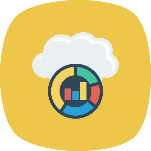 Backup, cloud, graph, information, reporting, round icon - Download on Iconfinder