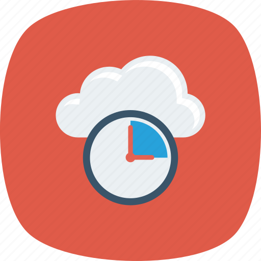 Clock, cloud, database, deadline, server, time, timer icon - Download on Iconfinder