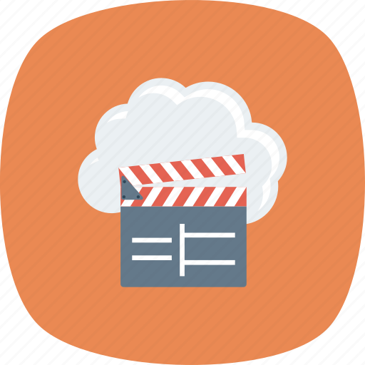 Cinema, clapper, cloud, multimedia icon - Download on Iconfinder