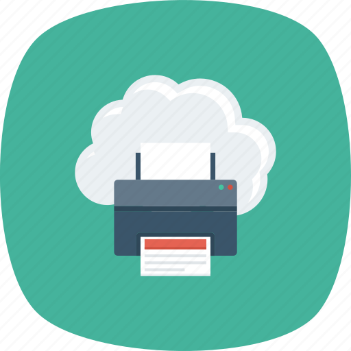 Cloud, facsimile, online, printer, printing icon - Download on Iconfinder