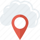 cloud, gps, map, mapping, navigation, pin