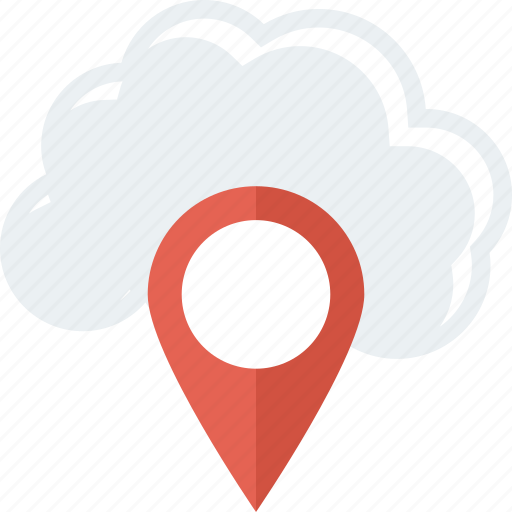 Cloud, gps, map, mapping, navigation, pin icon - Download on Iconfinder