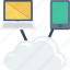 cloud, data, laptop, mobile, online, sharing, storage 