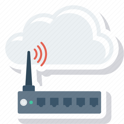 Cloud, computing, device, modem, router, wifi icon - Download on Iconfinder
