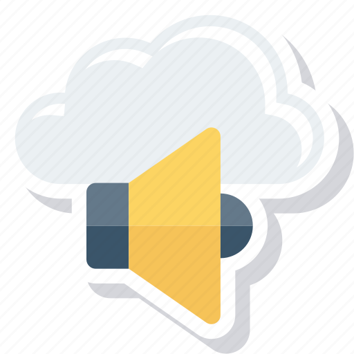 Cloud, sound, speaker, voice, volume icon - Download on Iconfinder