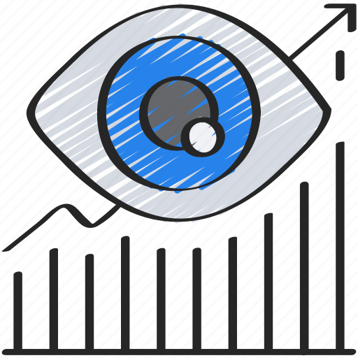 Eye, graph, increase, increased, linegraph, views icon - Download on Iconfinder