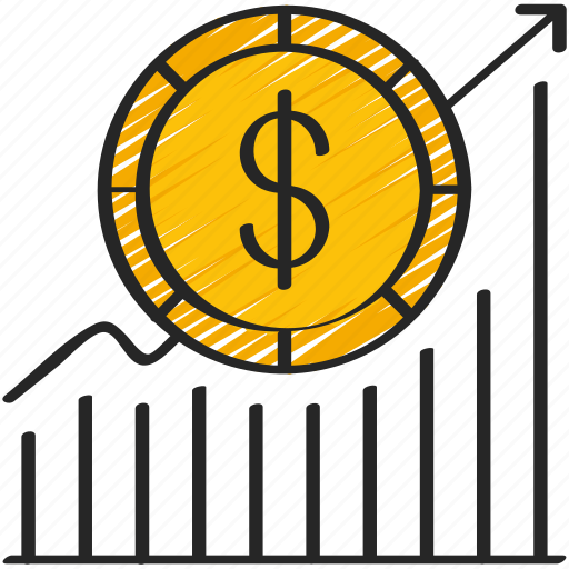 Dollar, increase, increased, linegraph, money, sales icon - Download on Iconfinder