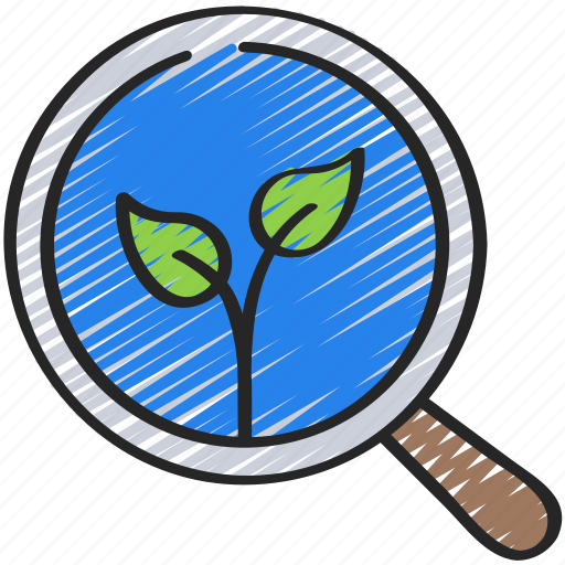 Leaf, leaves, organic, plant, search, searching, seo icon - Download on Iconfinder