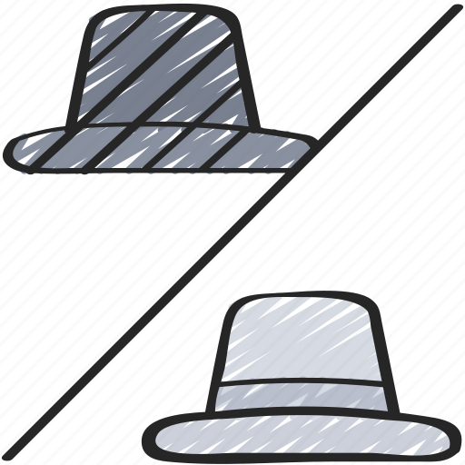 Blackhat, hats, seo, versus, vs, whitehat icon - Download on Iconfinder