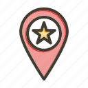 starred location, location, map, starred, gps