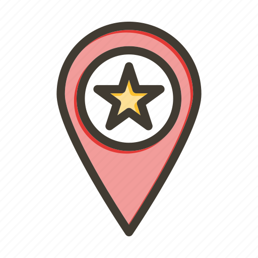 Starred location, location, map, starred, gps icon - Download on Iconfinder